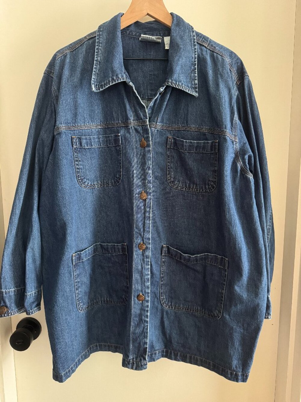 BILL BLASS VINTAGE denim chore coat - 2x